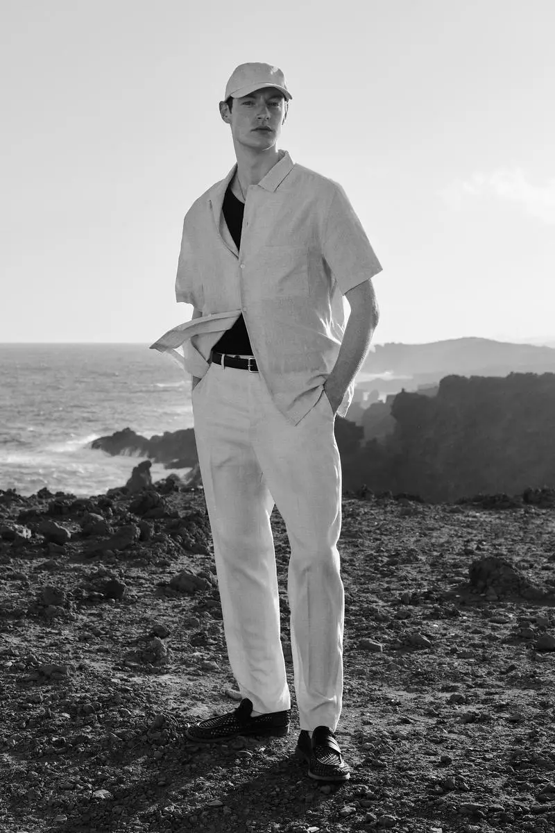 Regular Fit Short-sleeved linen-blend shirt