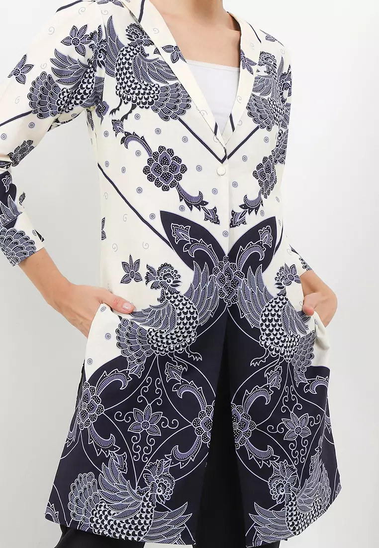 Cardigan Nizara Atasan Batik Wanita Lengan Panjang