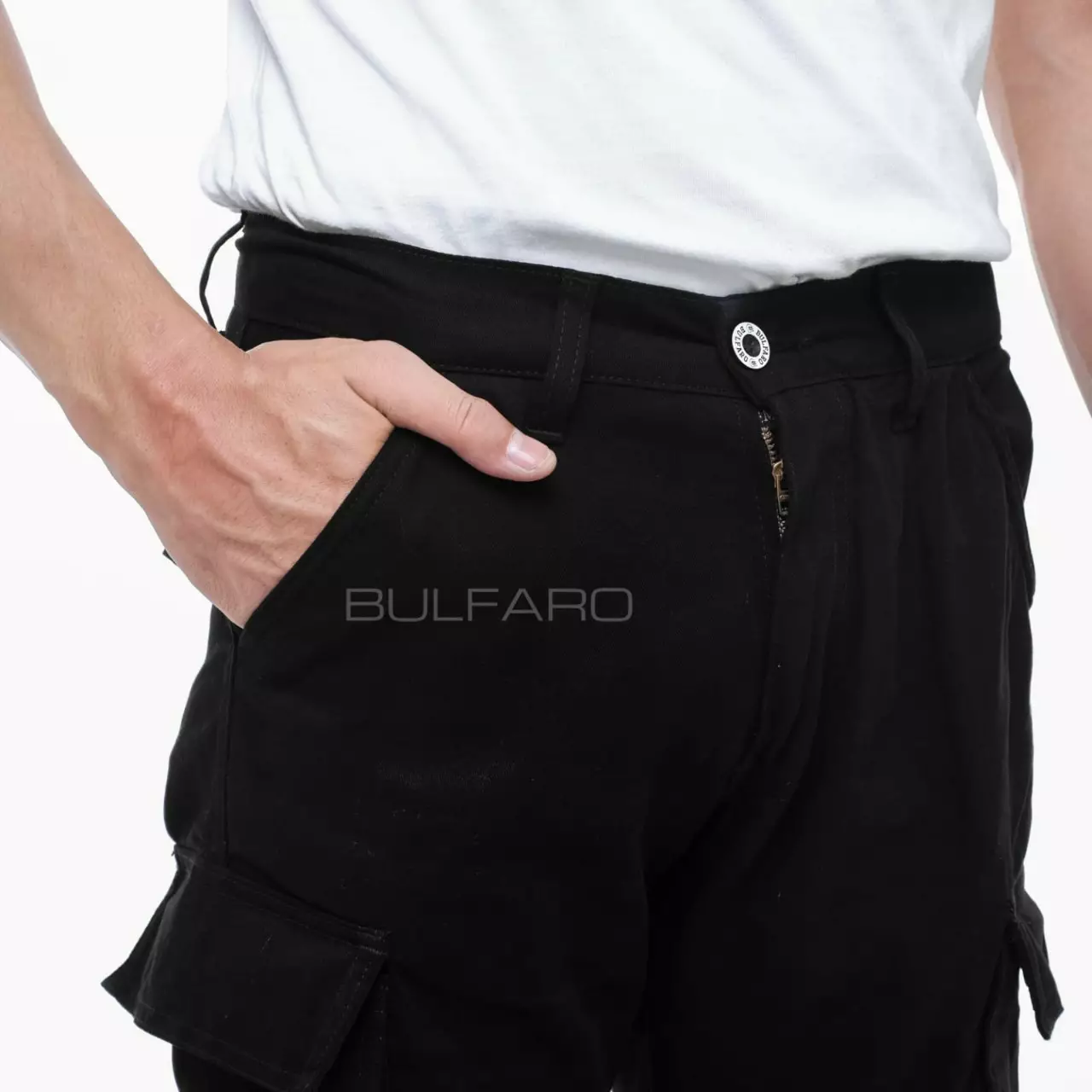 BULFARO Celana Cargo Canvas Regular Fit Non Stretch - Black