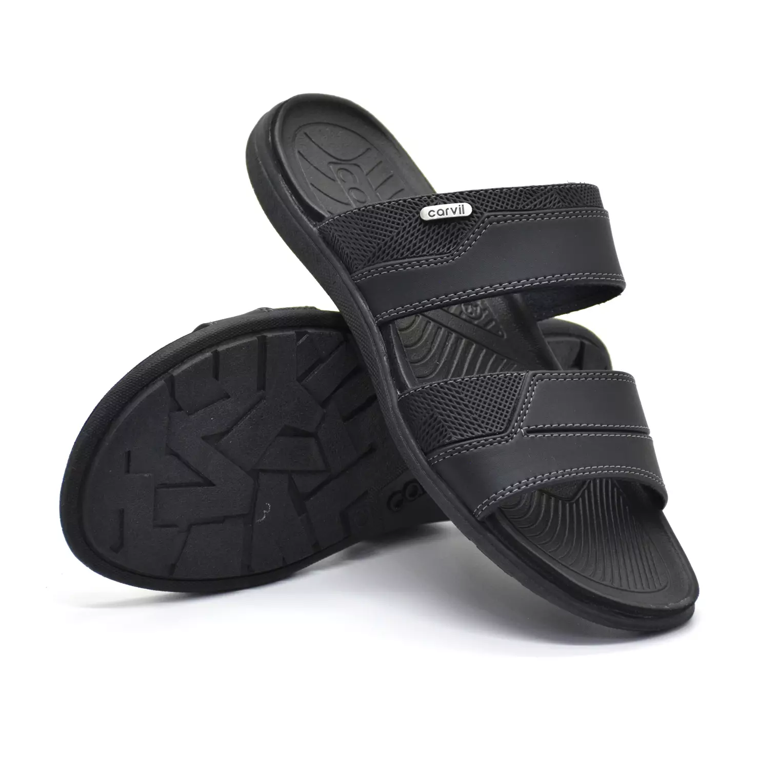 Carvil Sandal Pria Newcastle-02 M Black