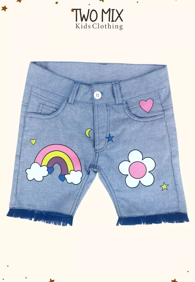 Two Mix Kids Denim Hot Pants - Celana Pendek Jeans Anak Perempuan 1-8 Tahun 4321
