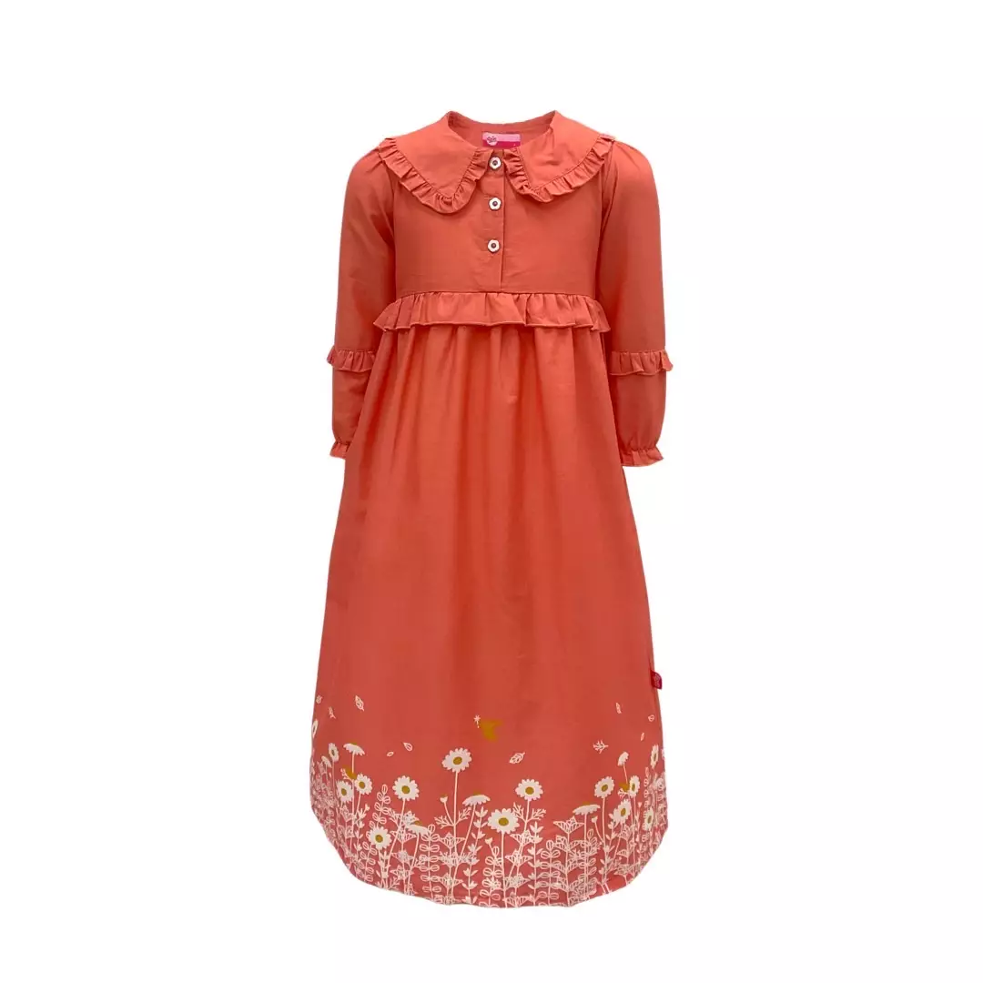 Pingu Gamis Anak Perempuan Printing Flower 94301326