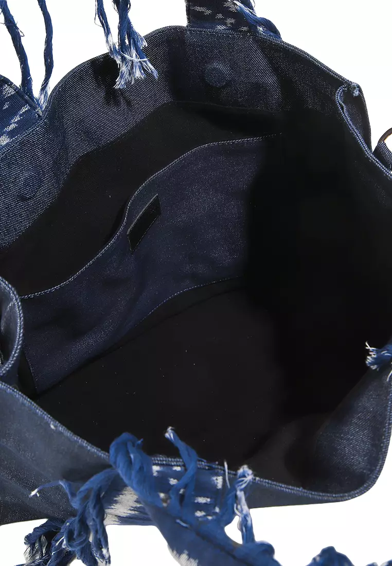 Gayatri Totebag - Tas Wanita Denim Kombinasi Tenun Etnik - Handmade Lokal Premium
