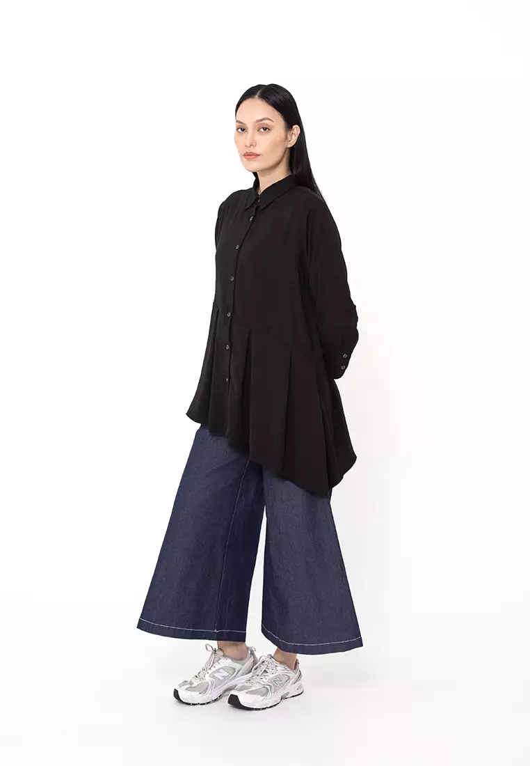 BOWN - Filippa Asymmetric Shirt Black