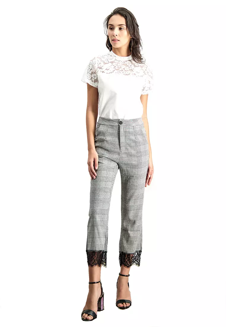 Buy Kashieca High Waist Checkered Pants 2024 Online ZALORA Philippines
