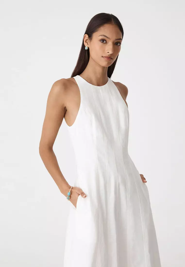Tory Linen Blend Panel Dress