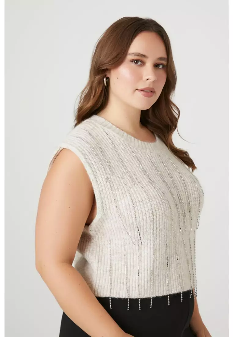 Fringe sweater plus size discount
