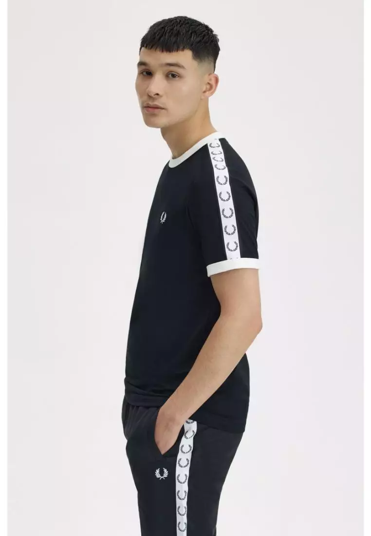 Fred Perry M4620 Taped Ringer T-Shirt (Black)