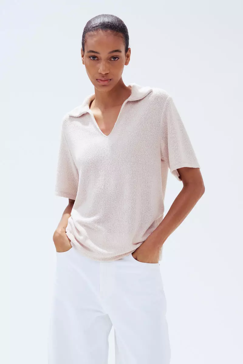 Collared knitted top