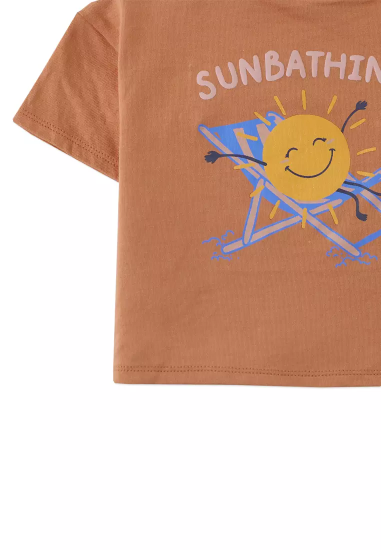 Baby Girls Sunbathing Graphic Tee
