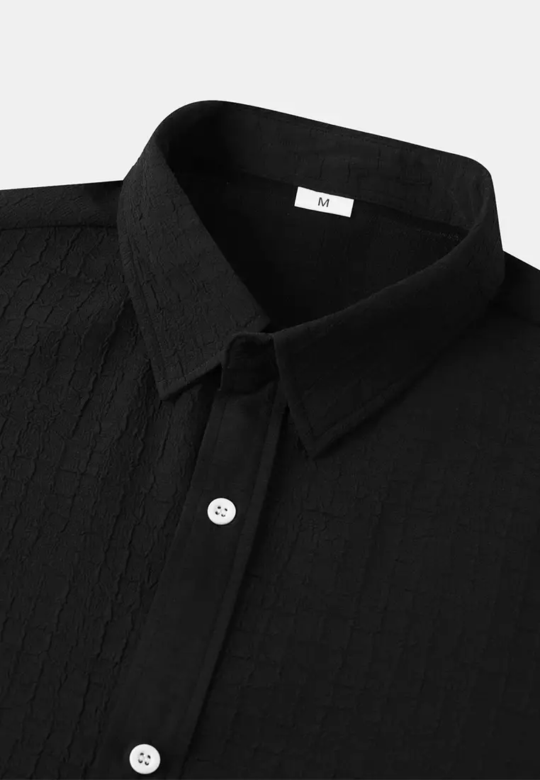 Solid Color Short Sleeve Shirt YL-A108