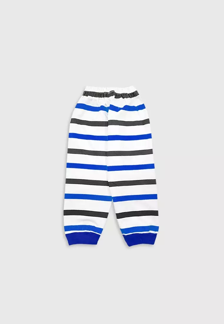 Wakakids Piyama Bayi Anak Laki Laki Baju Tidur Motif Happy Baby 3153 Biru