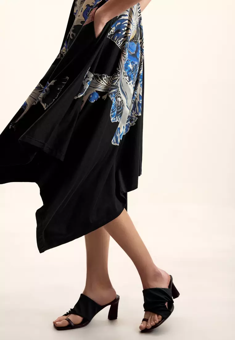 Asymmetric strappy dress