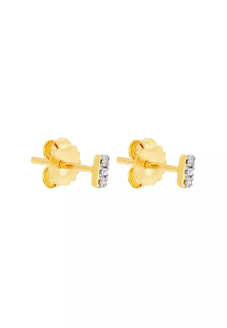 HABIB Round Diamond Earrings in 375/9K Yellow Gold 457180623(YG)