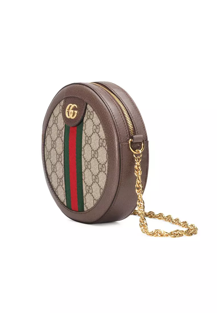 Ophidia Mini Gg 斜背包(杏色)