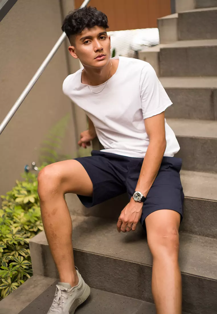 Celana Pendek Cotton Board Shorts OXCON Relax Pants Navy Blue