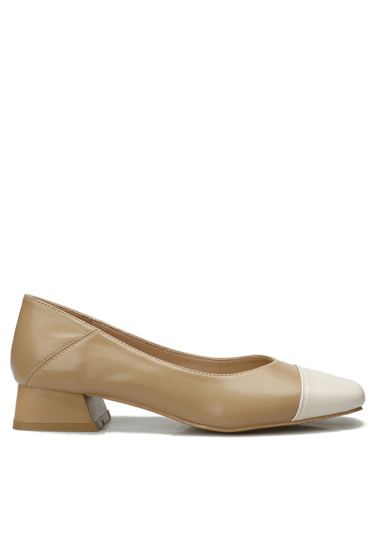3CM Color Matching Leather Pumps TE52061-6