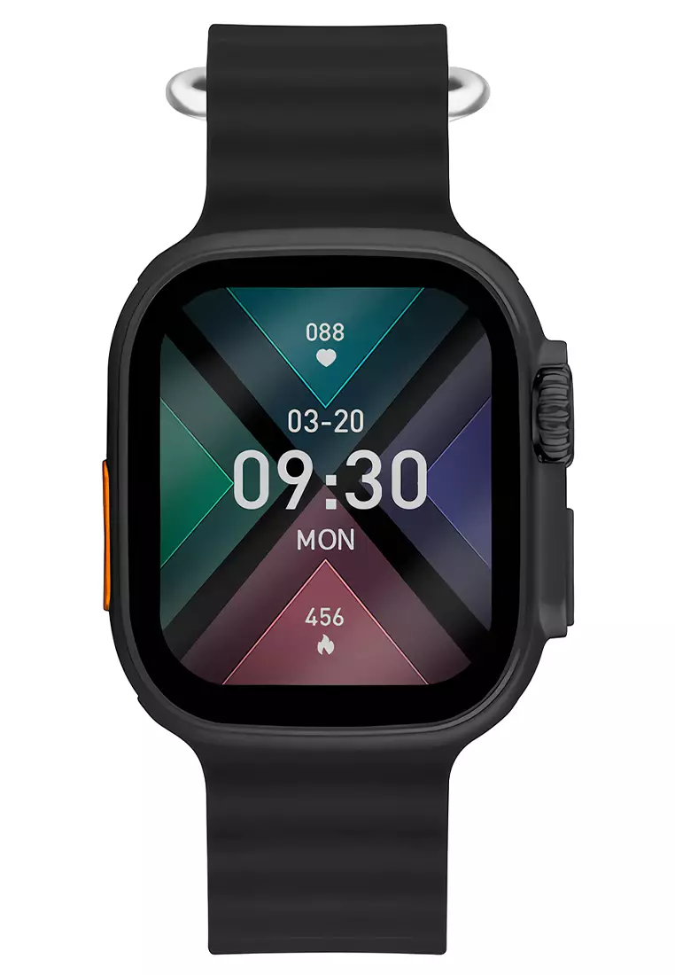 Lee Cooper Smartwatch - Jam Tangan Pintar Unisex - LC.SM.3.08 Black Silicone Strap