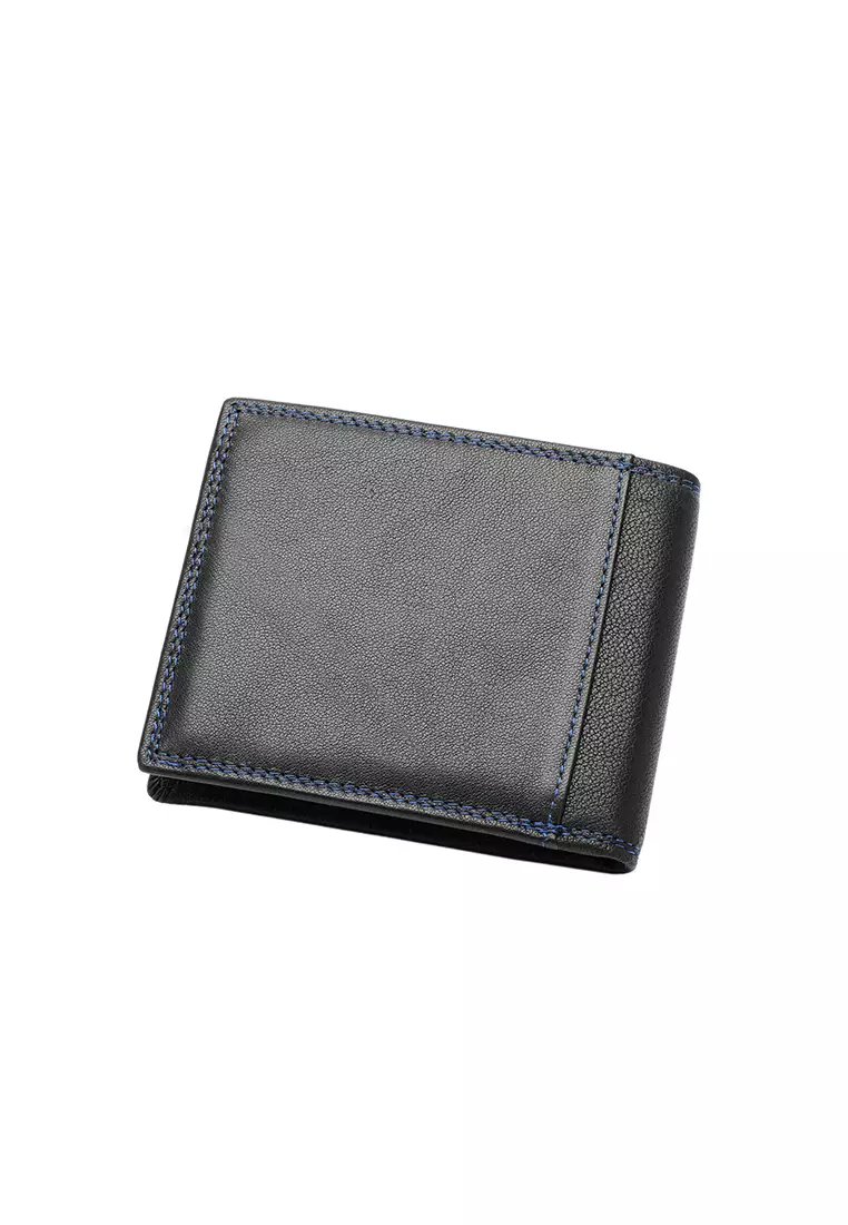 Gift Set - Leather RFID Wallet + 35mm Automatic Buckle Belt - Black