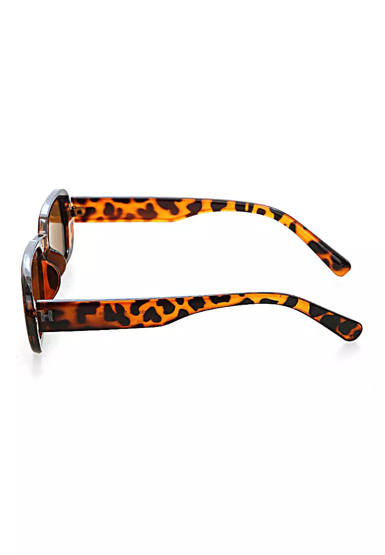 Mackenzie Kacamata Oval Frame Sunglasses Material PC ORIGINAL - Brown