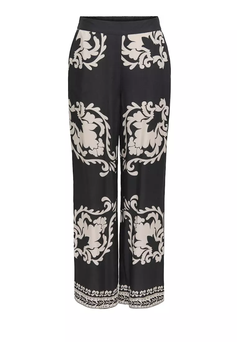 Printed Wide Pants