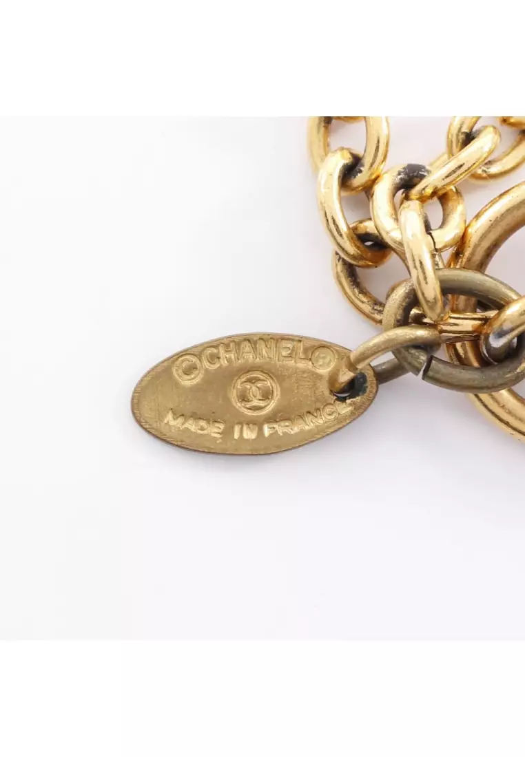 Buy Chanel Pre-Loved Chanel logo blade necklace GP gold vintage 2025 ...