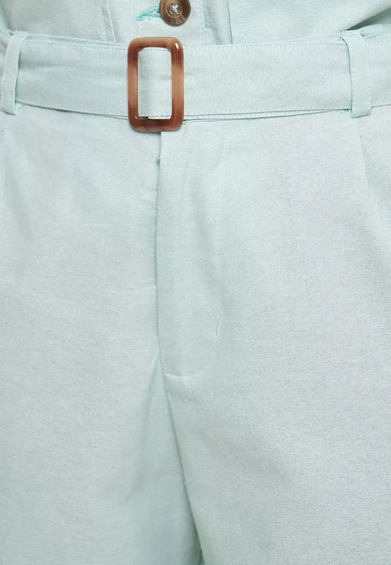 Serena Soft Green Straight Pants 3506 (G.3506)