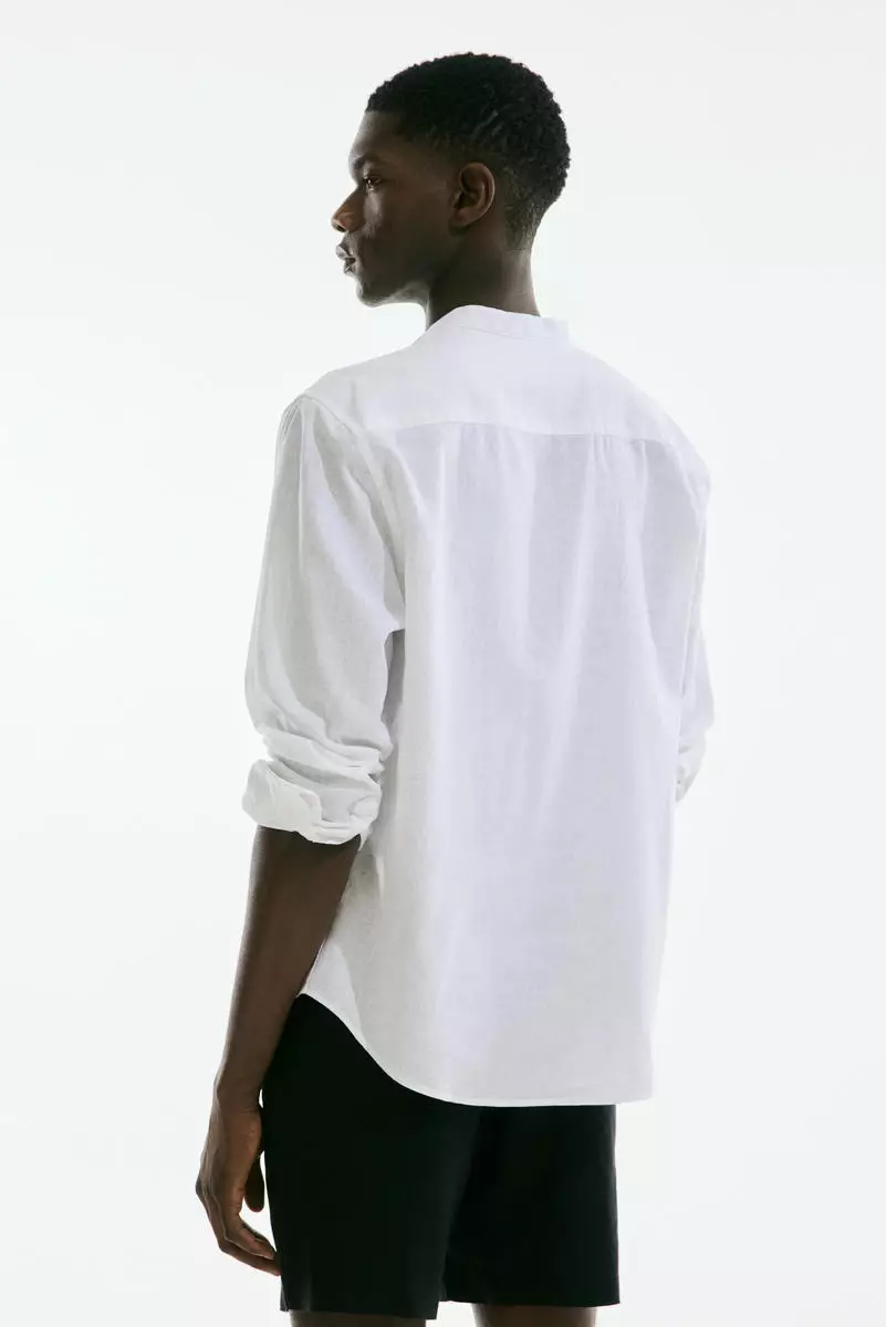 Regular Fit Linen-blend shirt