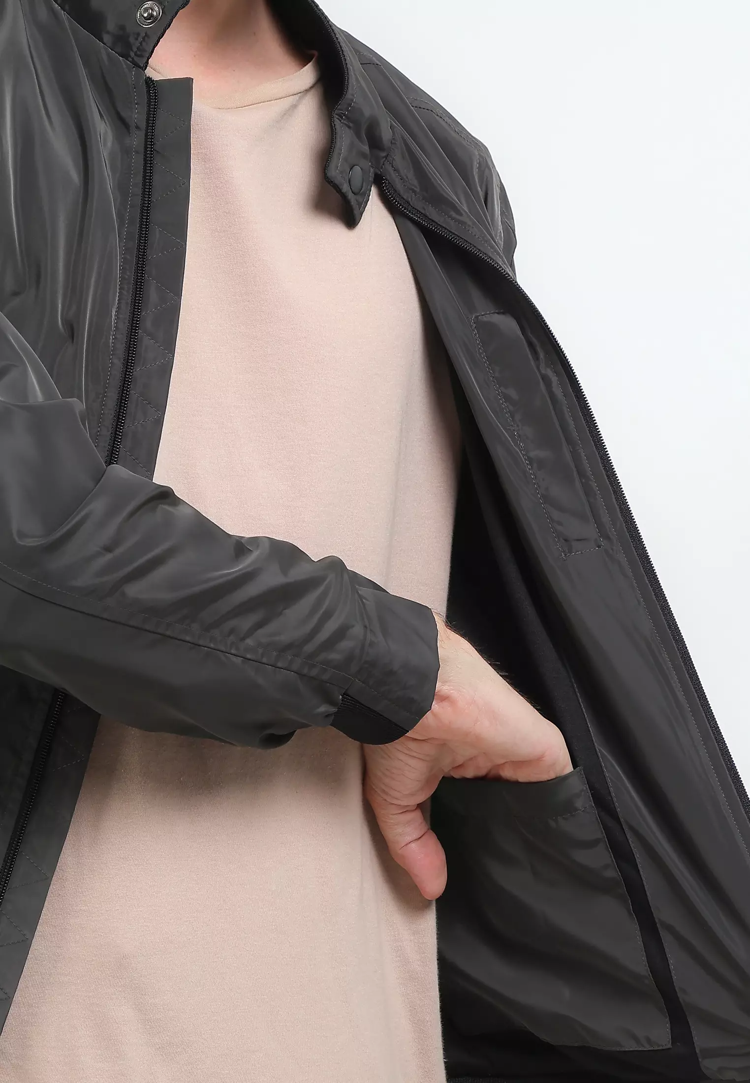 Cressida Casual Jacket Nylon Dark Grey - VB206G