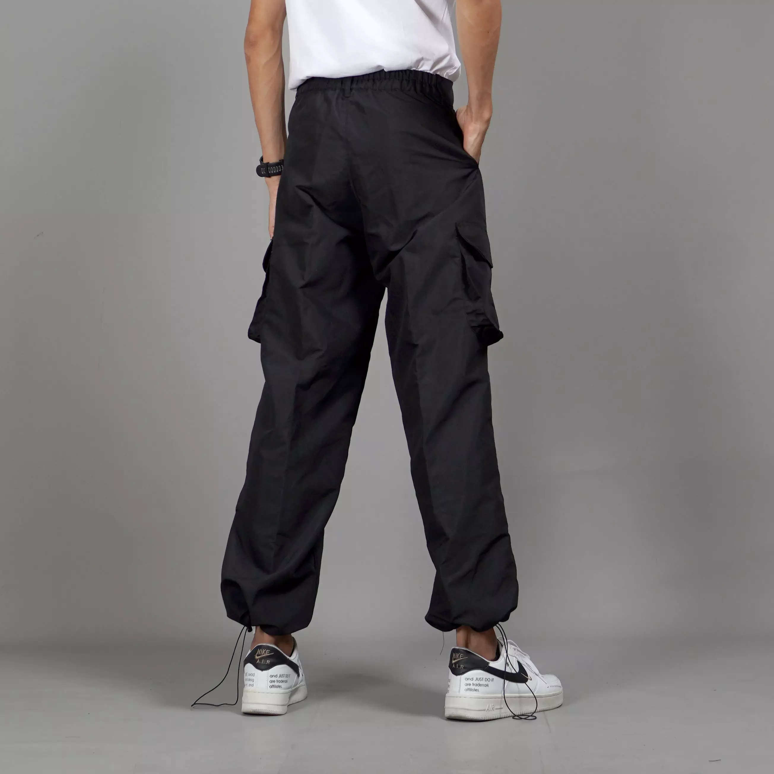 REAGAN Celana Cargo Pants Pria Celana Kargo Pria - HITAM