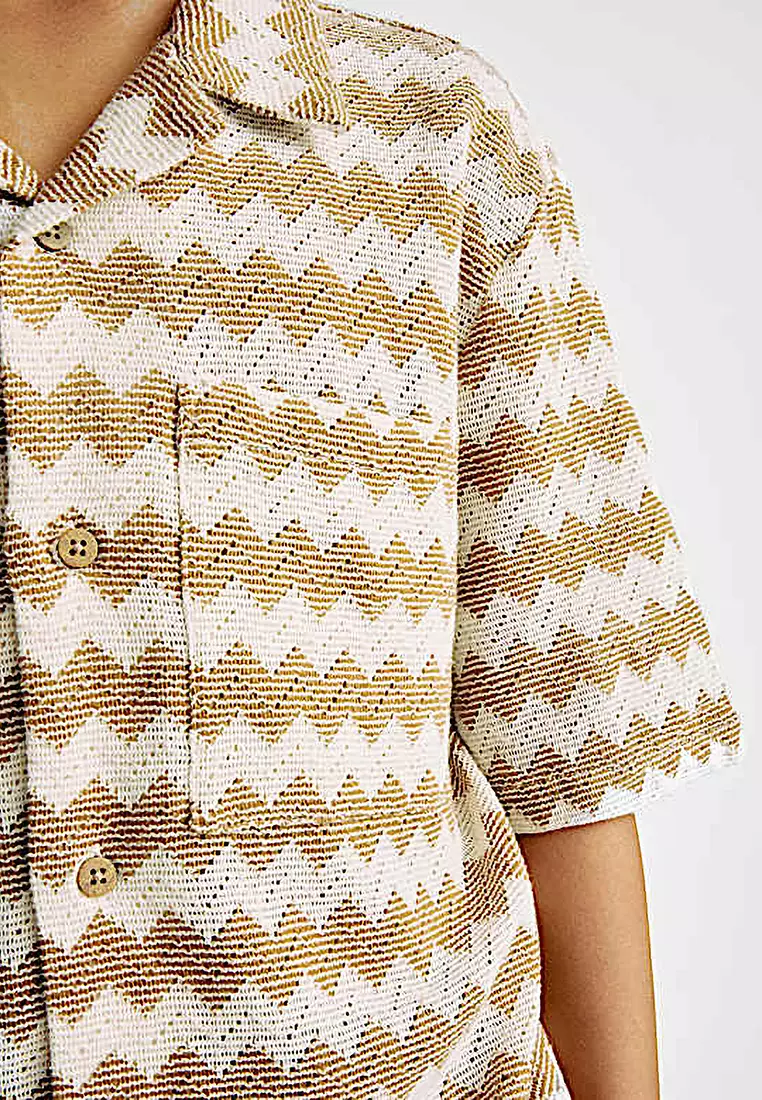 Cotton Rich Chevron Shirt