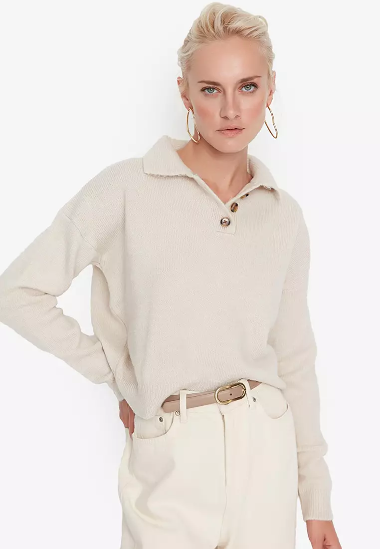 Buy Trendyol Button Up Jumper 2023 Online ZALORA Singapore