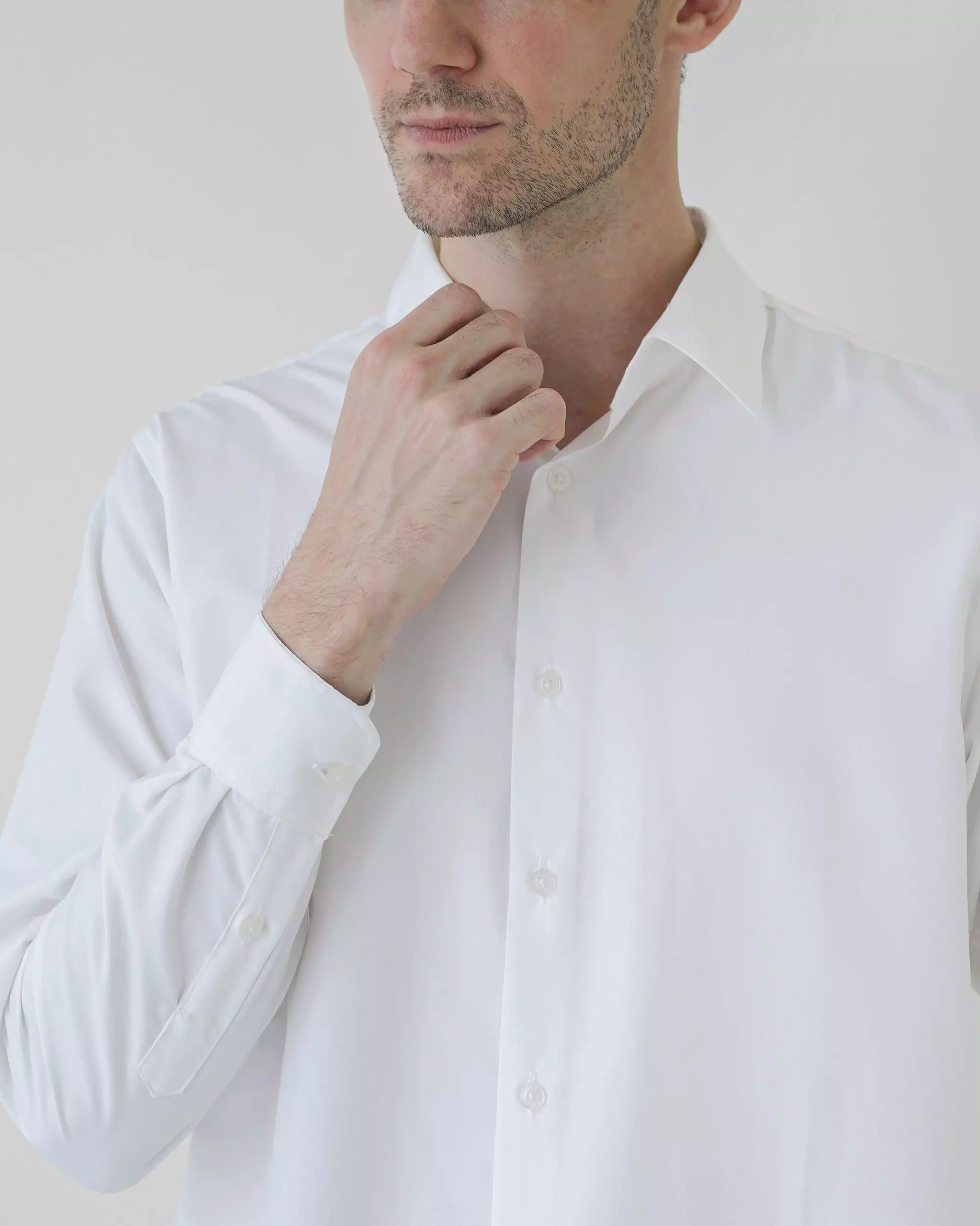 Cotton Well Elvon Smart Shirt White | Kemeja Pria Formal Basic Clean Lengan Panjang Putih