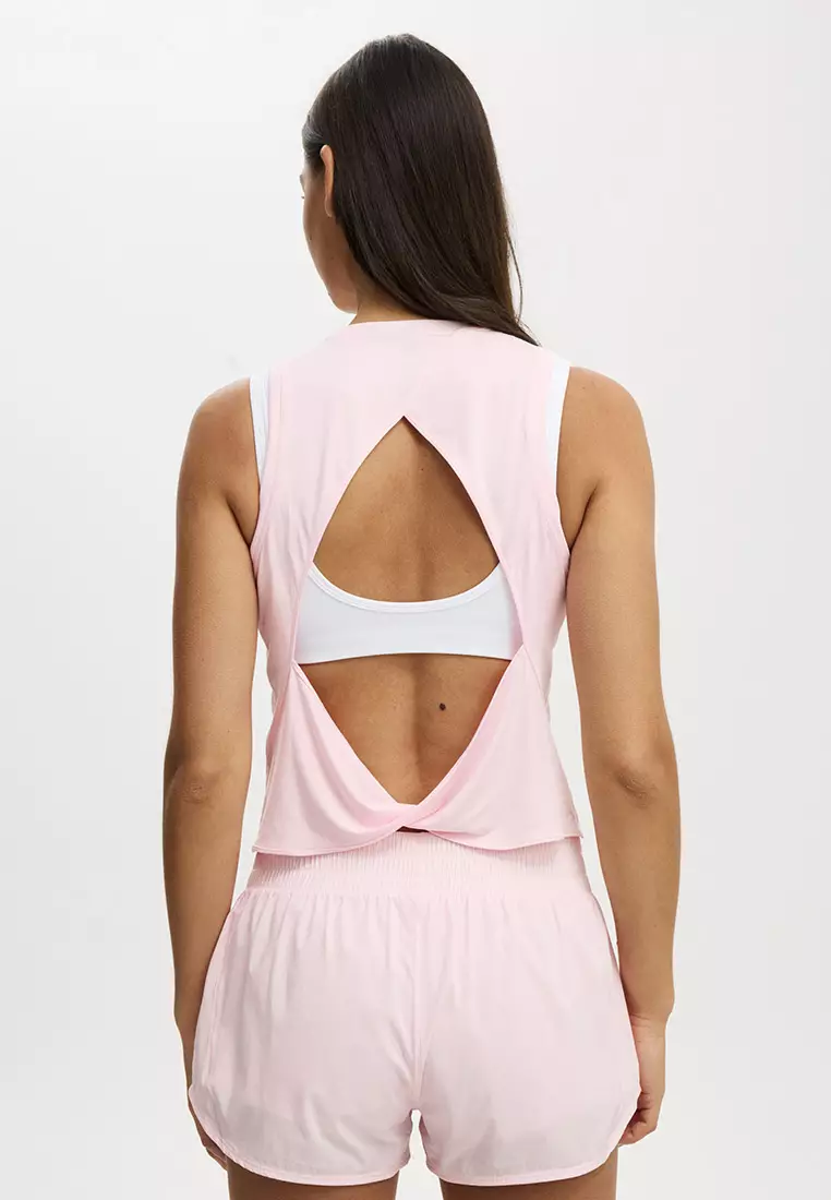 Active Open Back Muscle Tank Top