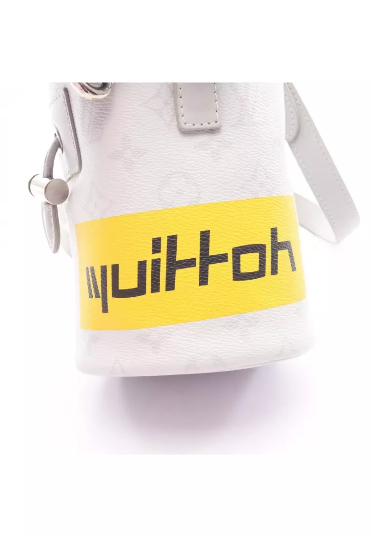 Pre-Loved Louis Vuitton Chalk Nano Bag white monogram Shoulder bag PVC leather white Light gray