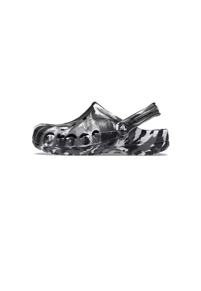 Baya Marbled Clog in Black White