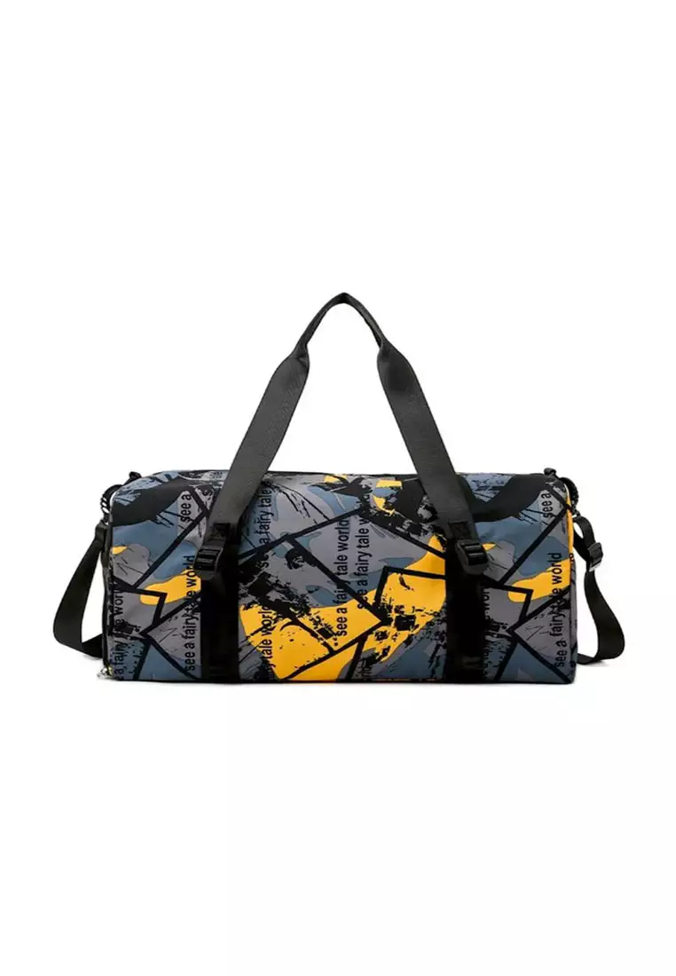 Fashion by Latest Gadget Oxford Duffel Bag With Shoe Compartment 50x24x22cm - Yellow