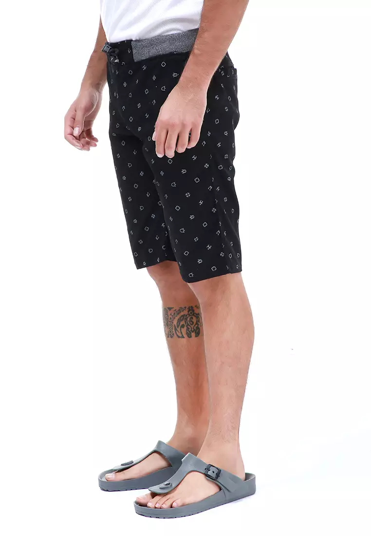 Rissham Celana Pendek Chino Pria Simple Casual Short Pants Material Cotton ORIGINAL - Black