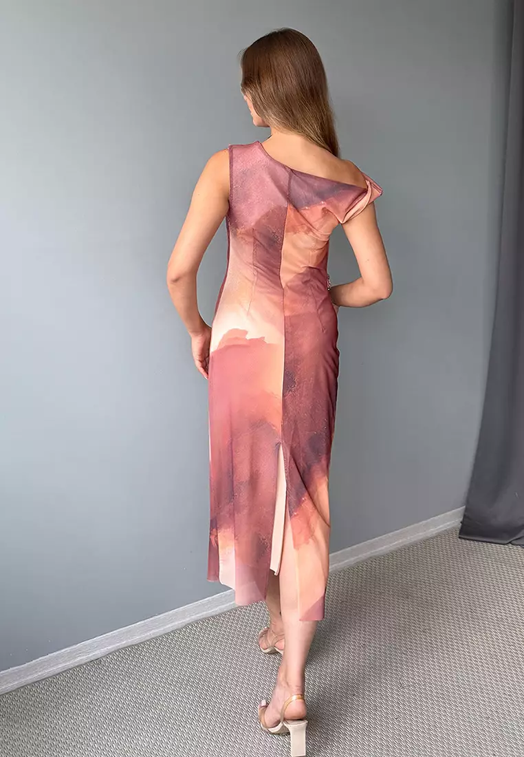Gradient Tulle Midi Dress
