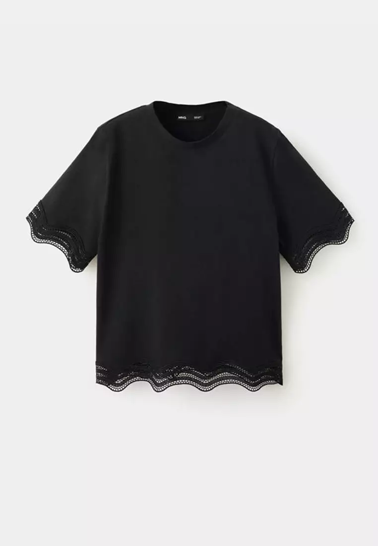 Cotton Top With Broderie Anglaise Details