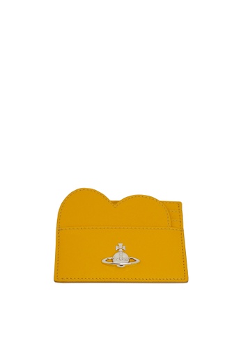 VIVIENNE WESTWOOD yellow PIMLICO HEART CARD HOLDER BE79AAC97B27B3GS_1