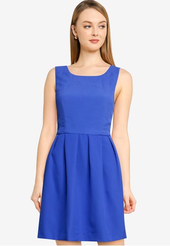 French Connection blue Ito Mix Sleeveless Dress B4029AAEB3D65EGS_1