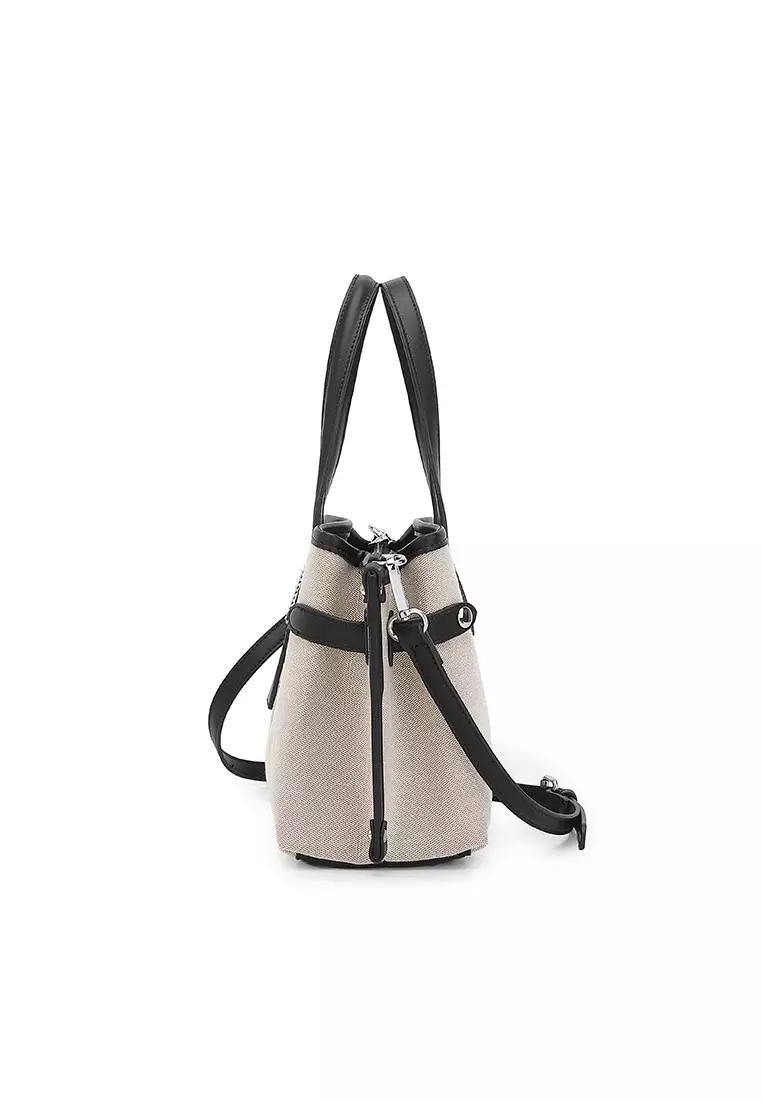 Women's Logo Top Handle Bag / Sling Bag / Crossbody Bag (Tas Selempang / Tas Tangan) - Hitam