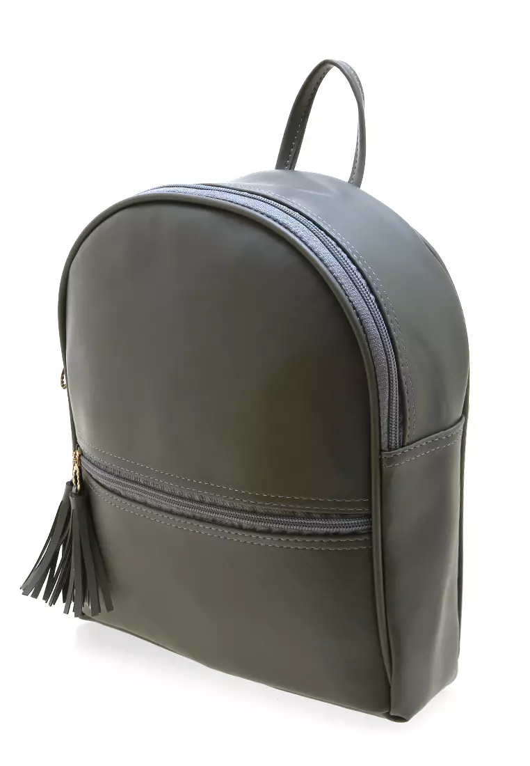 Fita Tas Ransel Wanita Design Casual Simple Backpack Woman Premium Quality - Grey