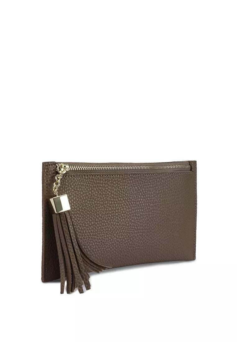 Pebbled Pouch With Card Holder