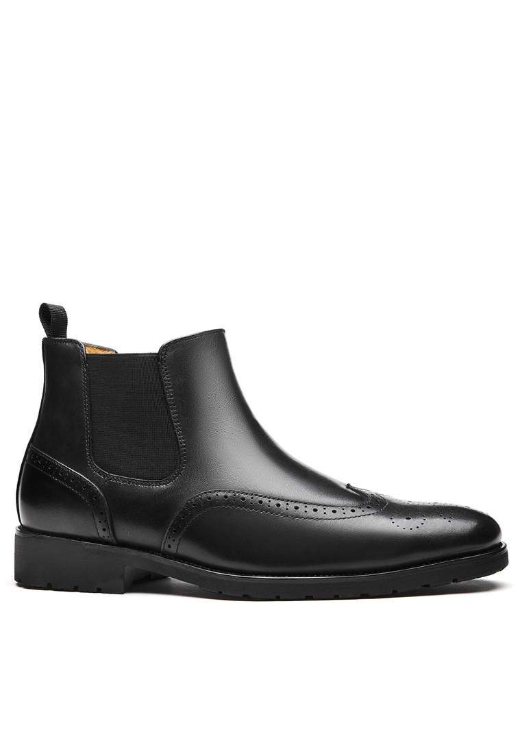 Brogue Grain Leather Chelsea Boot KB2032M188