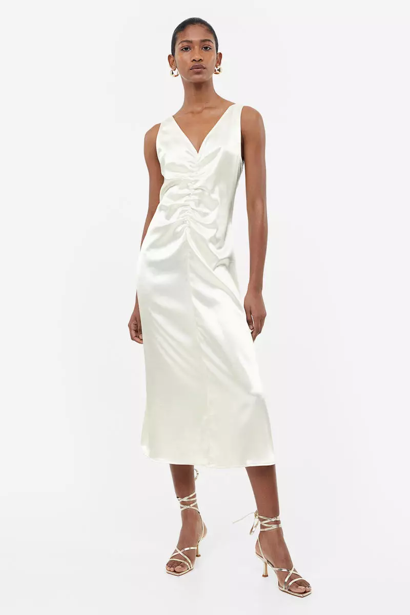 Buy H&M Ruched satin dress Online ZALORA Malaysia