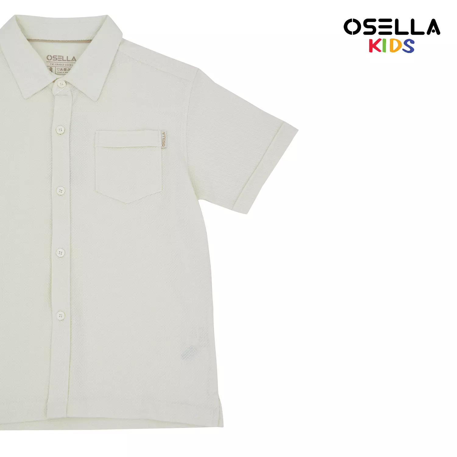[NEW] Osella Joji Reguler Short Sleeve Knitting Shirt With Textured Fabric 22324008 | Kemeja Lengan Pendek Anak Laki-Laki