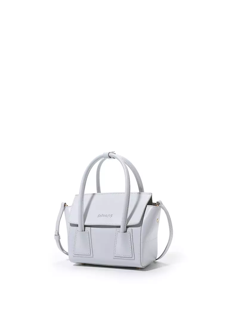 UNNI Mini Top Handle Bag - Light Grey