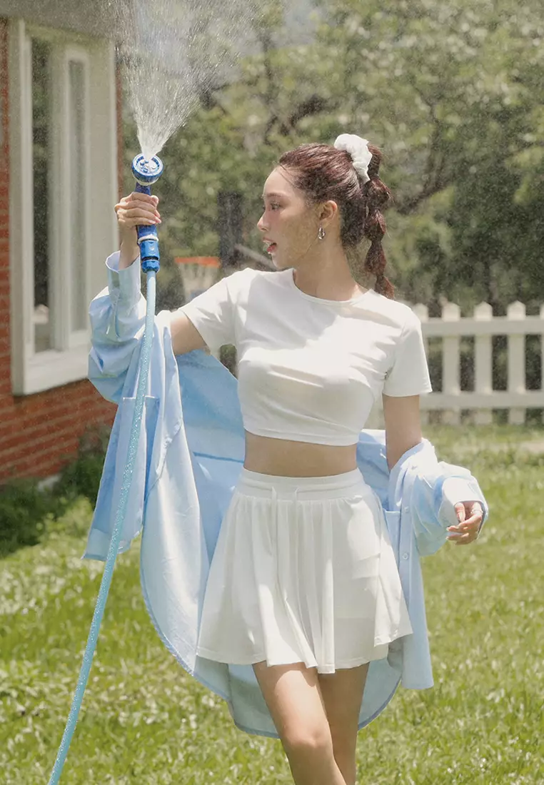 Ruffle Flowy Mini Skirt